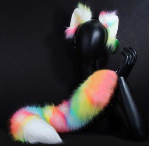 Vuzara Rainbow Tail Butt Plug Dildo